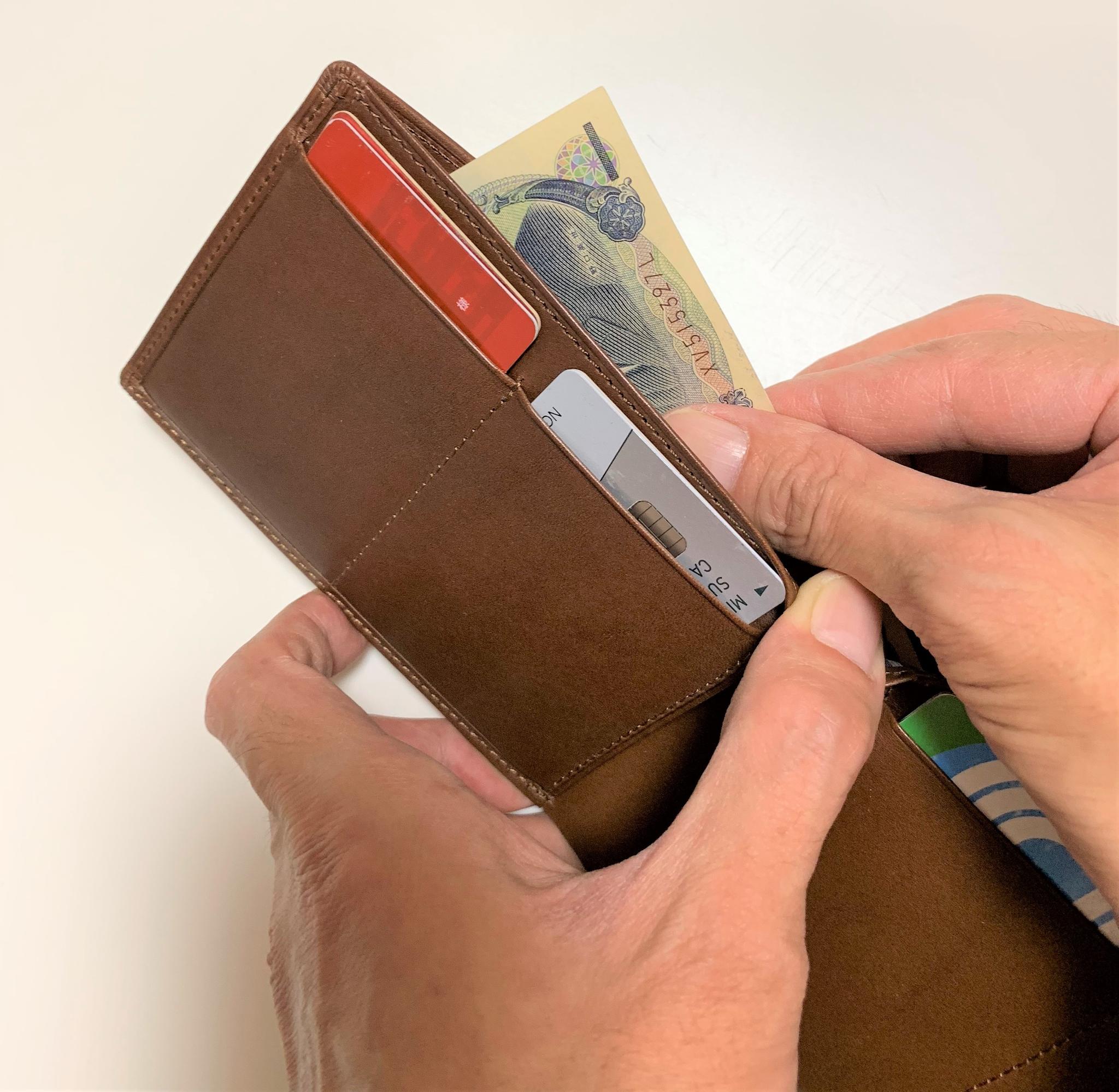 カードをたくさん入れても薄い財布（小銭入れ付き）BS04 | 10枚目